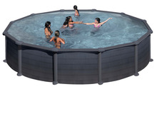 Gre poolpakke Ø550 cm 27798 liter grafit - Swim & Fun
